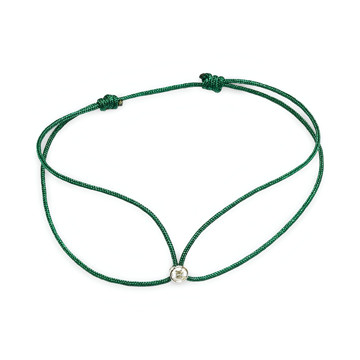 NÁRAMEK STRING 2 - Náramek s diamantem na barevné šnůrce