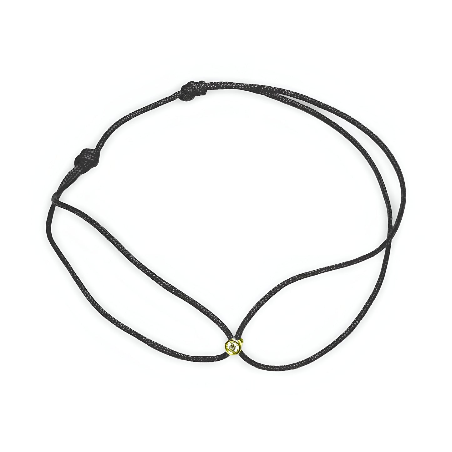 NÁRAMEK STRING 1 - Náramek s diamantem na barevné šnůrce