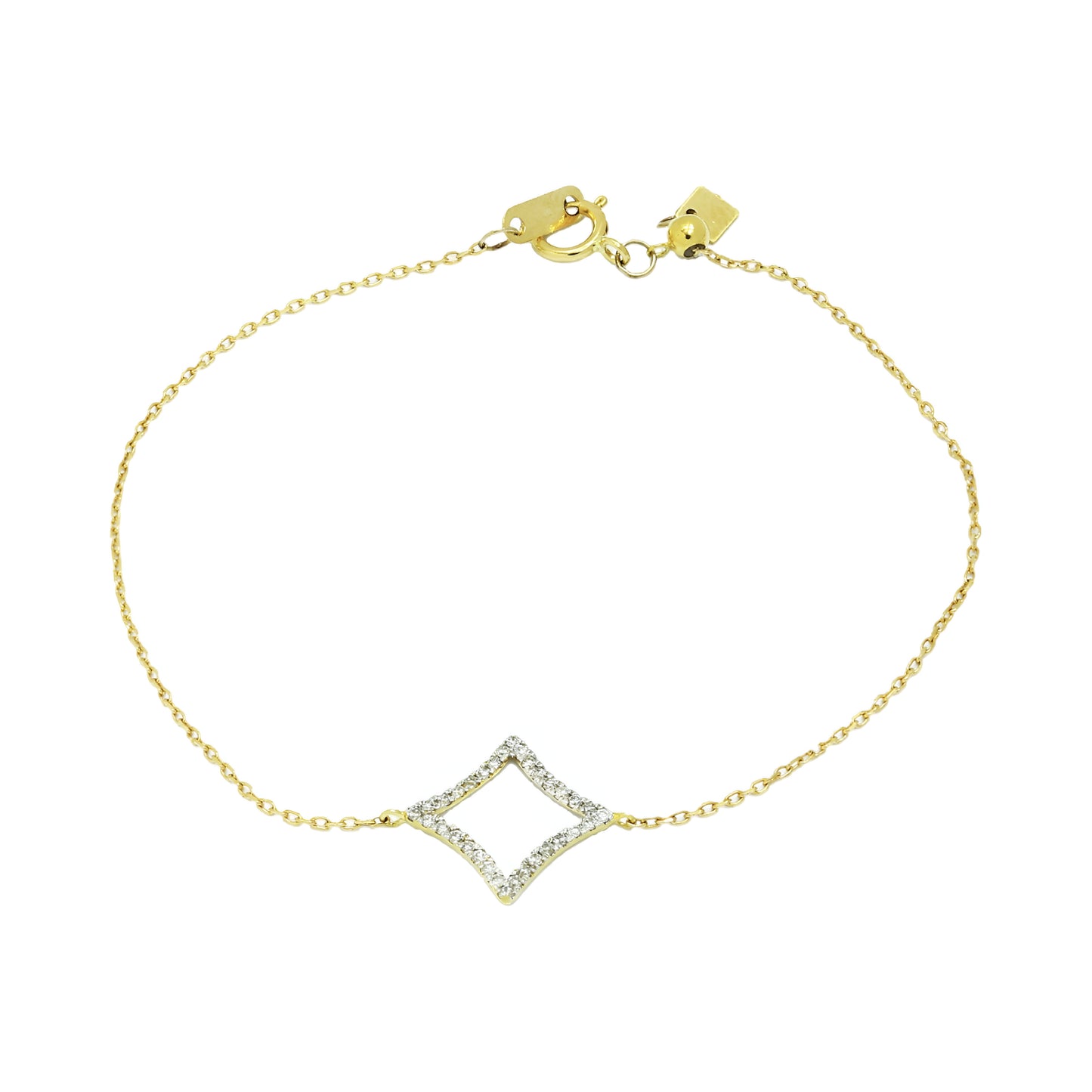 NÁRAMEK NEDA - Diamantový náramek ze žlutého zlata