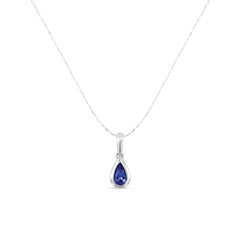 Pendant Dana Pendant made of white gold with Tanzanite without chain