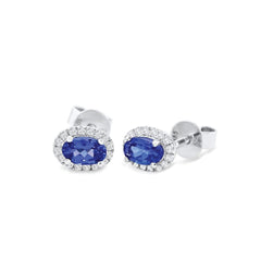 Earrings Abigail Diamond earrings made of white gold with Tanzanites