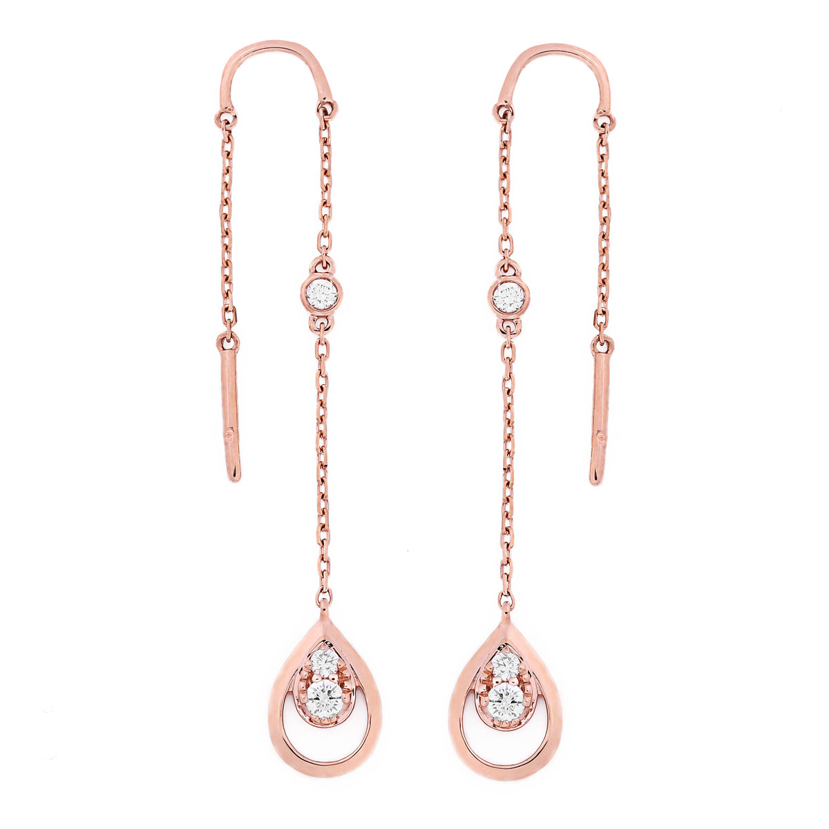 Earrings Alexandra Diamond earrings made of pink gold