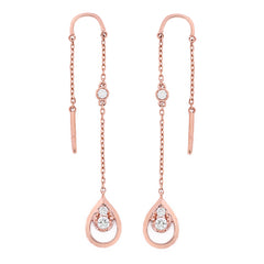 Earrings Alexandra Diamond earrings made of pink gold