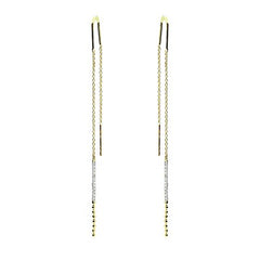 Diamond earrings made of yellow gold