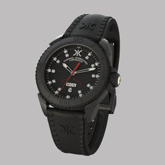 Diamond watch 9280-NN-NR-Rubber Sports automatic watch with calendar and 21 brilliants