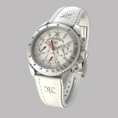 Diamond watch 9288-AI-AG-Rubber Sports automatic watch with chronograph and 19 brilliants