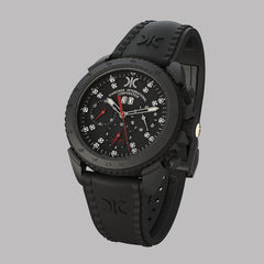 Diamond watch 9288-NN-NR-Rubber Sports automatic watch with chronograph and 19 brilliants