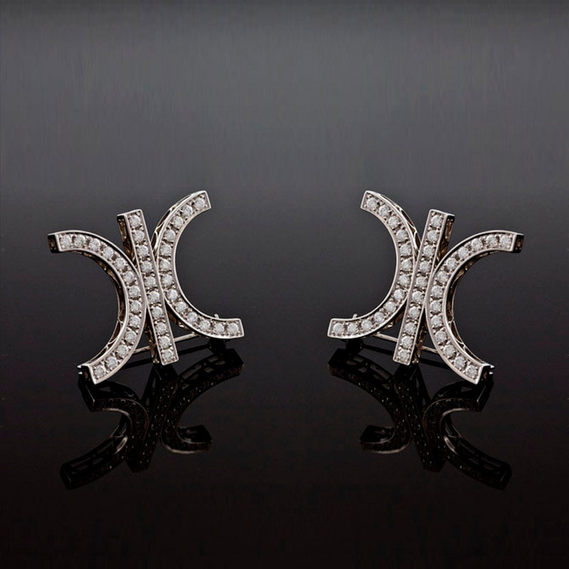 Cufflinks Cufflinks made of white gold with diamonds