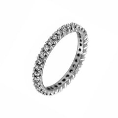 Rring Easy line Diamond ring made of white gold