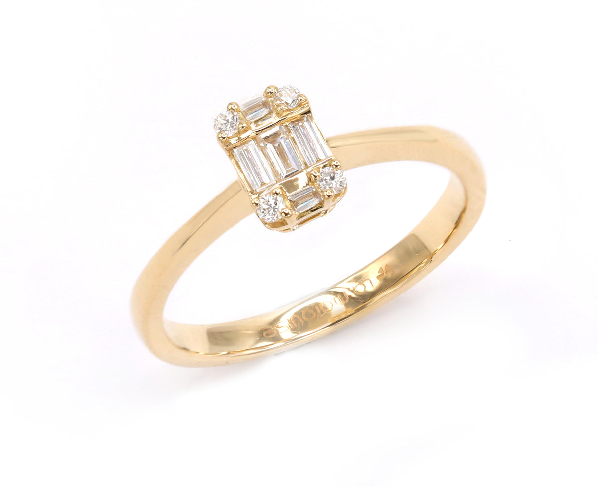 Ring R-41555-YG Diamond ring made of yellow gold