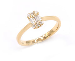 Ring R-41555-YG Diamond ring made of yellow gold