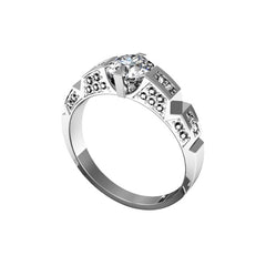 Ring Star White Diamond ring made of white gold