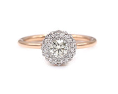 Ring R-42893-PG Diamond ring made of pink gold