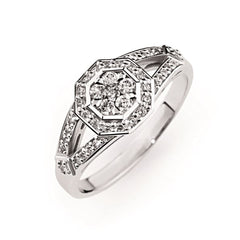 Ring Glamour Diamond ring made of white gold