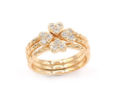 Ring R-38758-PG Diamond ring made of pink gold