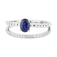 Ring Laura Diamond ring made of white gold with Sapphire