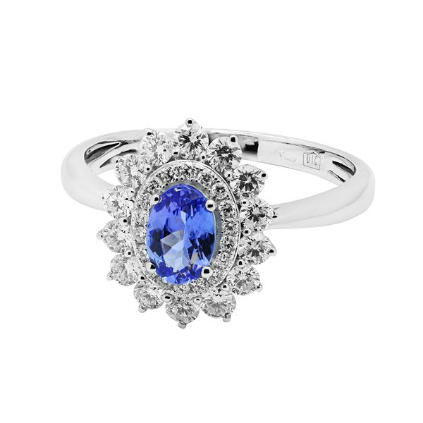 Ring Melissa Diamond ring made of white gold with Tanzanite