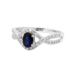 Ring Eve Diamond ring made of white gold with Sapphire