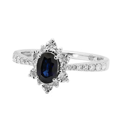 Ring Faith Diamond ring made of white gold with Sapphire