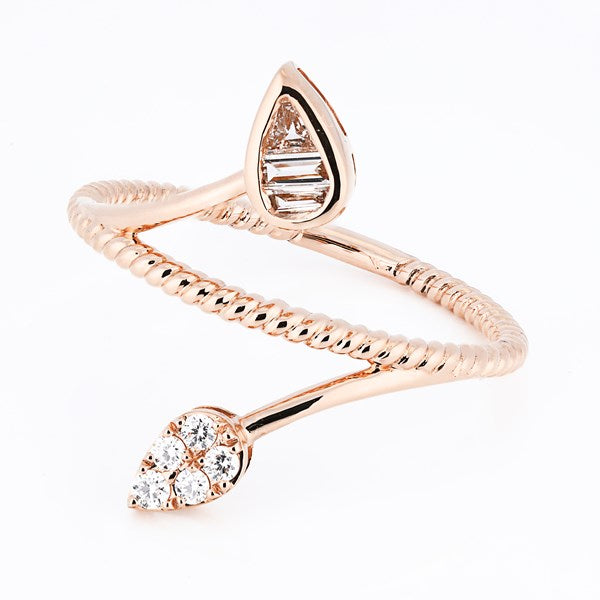 Ring R-42112-PG Diamond ring made of pink gold