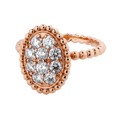 Ring R-30874-PG Diamond ring made of pink gold