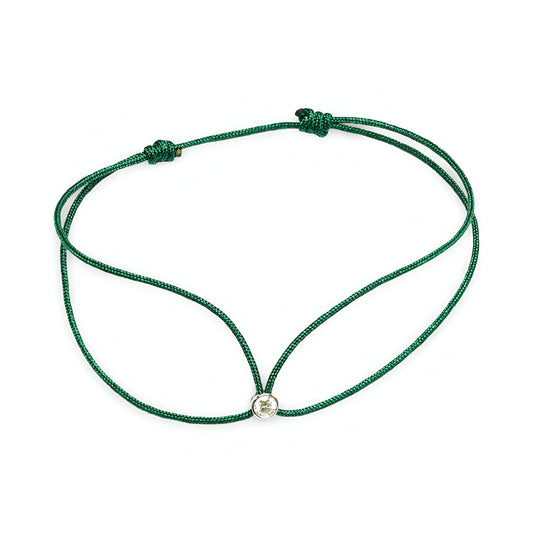 NÁRAMEK STRING 2 - Náramek s diamantem na barevné šnůrce