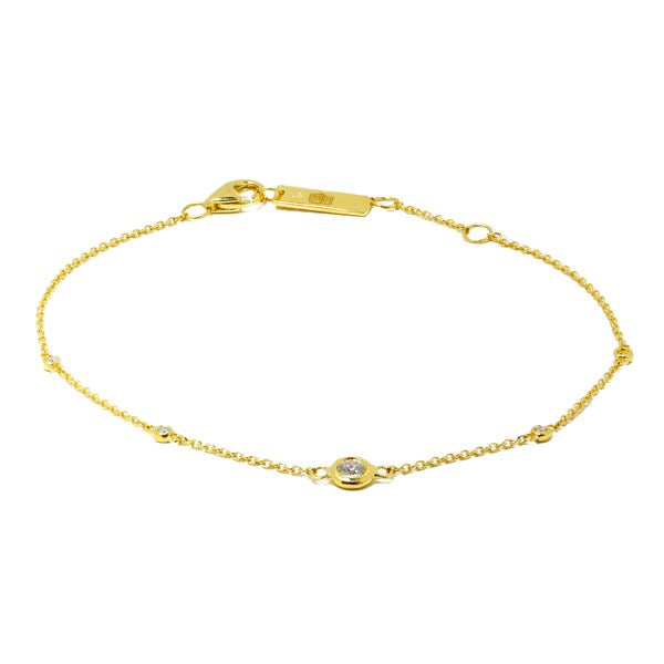 Náramek B-13780-YG - Diamantový náramek ze žlutého zlata