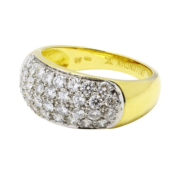 Diamond ring Diamond cloud Diamond ring made of yellow gold