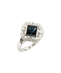 Ring R-34283-WG Diamond ring made of white gold with Tourmaline