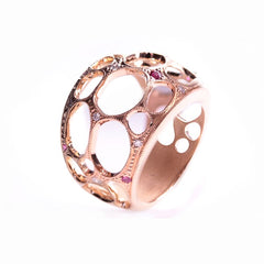 Ring Grace Pink Diamond ring made of pink gold with Pink Sapphires