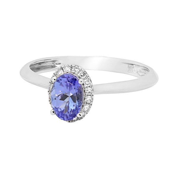 Ring Abigail Diamond ring made of white gold with Tanzanite