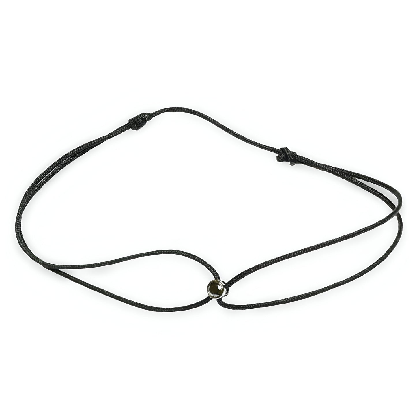 NÁRAMEK BASIC 1 - Náramek s černým diamantem na šnůrce